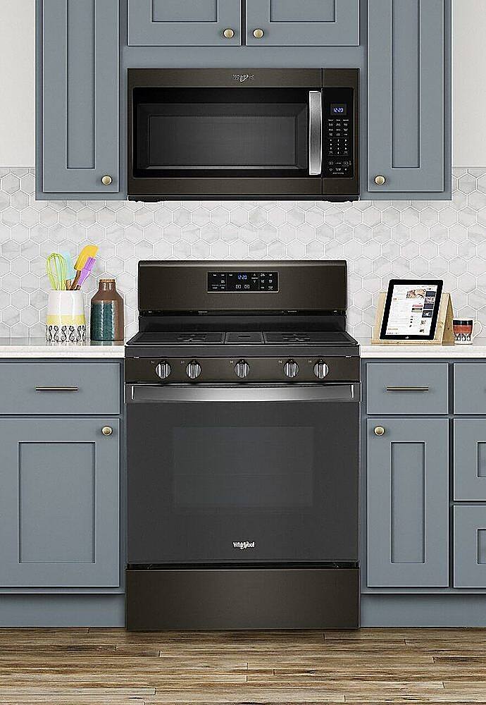 Alt View 16. Whirlpool - 5.0 Cu. Ft. Freestanding Gas Range with Self-Cleaning and SpeedHeat Burner - Fingerprint Resistant Black Stainless Steel.