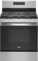 Whirlpool - 5.0 Cu. Ft. Freestanding Gas Range with Self-Cleaning and SpeedHeat Burner - Stainless Steel - Front_Zoom