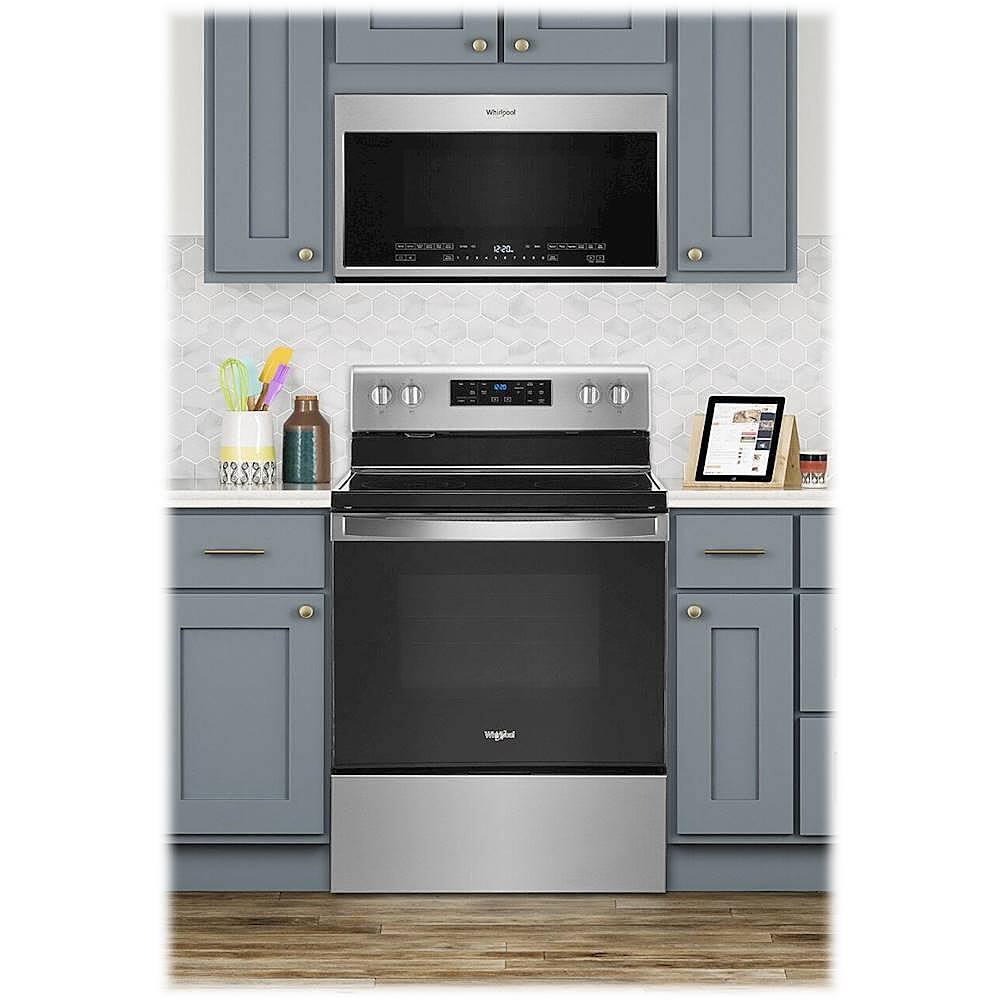 Alt View 19. Whirlpool - 5.3 Cu. Ft. Freestanding Electric Range with Self-Cleaning and Frozen Bake - Fingerprint Resistant Stainless Steel.