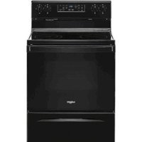 Whirlpool - 5.3 Cu. Ft. Freestanding Electric Range with Self-Cleaning and Frozen Bake - Black - Front_Zoom