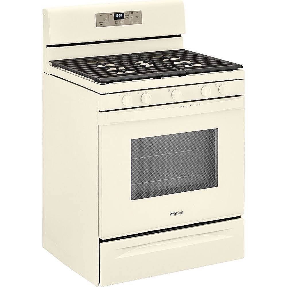 Angle. Whirlpool - 5.0 Cu. Ft. Freestanding Gas Range with Self-Cleaning and SpeedHeat Burner - Biscuit.