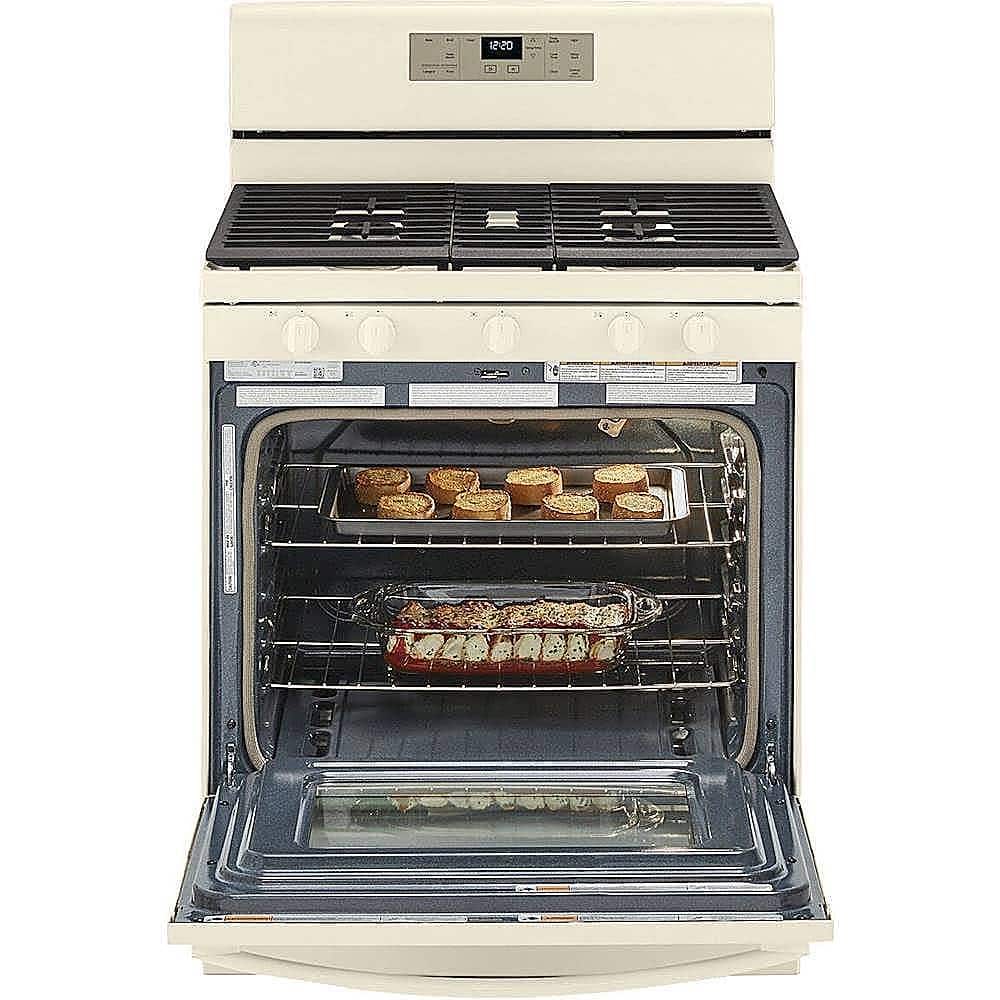 Alt View 12. Whirlpool - 5.0 Cu. Ft. Freestanding Gas Range with Self-Cleaning and SpeedHeat Burner - Biscuit.