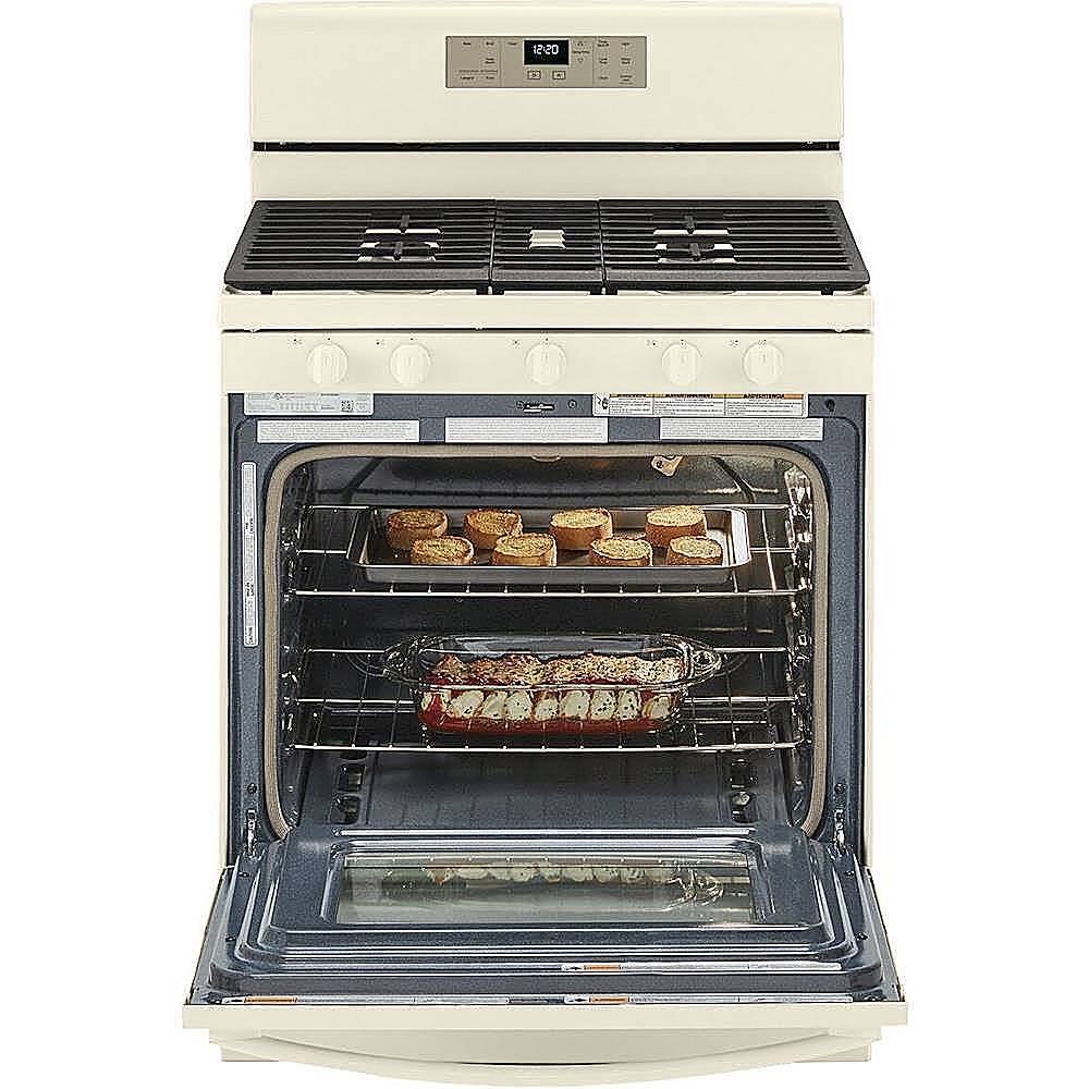 Alt View 12. Whirlpool - 5.0 Cu. Ft. Freestanding Gas Range with Self-Cleaning and SpeedHeat Burner - Biscuit.