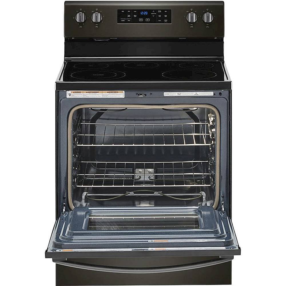 Alt View 13. Whirlpool - 5.3 Cu. Ft. Freestanding Electric Range with Self-Cleaning and Frozen Bake - Black Stainless Steel with Printshield Finish.