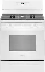 Whirlpool - 5.0 Cu. Ft. Freestanding Gas Range with Self-Cleaning and SpeedHeat Burner - White - Front_Zoom