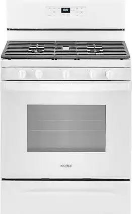 Whirlpool - 5.0 Cu. Ft. Freestanding Gas Range with Self-Cleaning and SpeedHeat Burner - White
