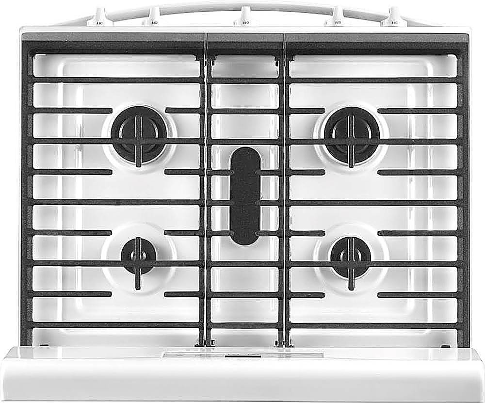 Alt View 12. Whirlpool - 5.0 Cu. Ft. Freestanding Gas Range with Self-Cleaning and SpeedHeat Burner - White.