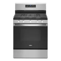 Whirlpool - 5.0 Cu. Ft. Freestanding Gas Range with Self-Cleaning and SpeedHeat Burner - Stainless Steel - Front_Zoom