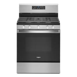 Whirlpool - 5.0 Cu. Ft. Freestanding Gas Range with Self-Cleaning and SpeedHeat Burner - Stainless Steel