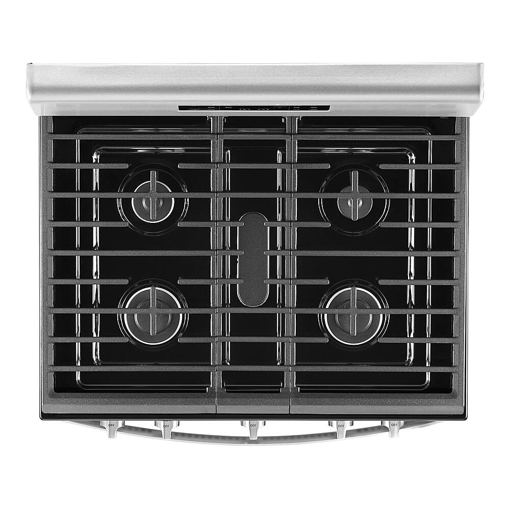 Alt View 12. Whirlpool - 5.0 Cu. Ft. Freestanding Gas Range with Self-Cleaning and SpeedHeat Burner - Fingerprint Resistant Stainless Steel.