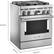 Alt View 12. KitchenAid - 4.1 Cu. Ft. Freestanding Dual Fuel True Convection Range with Self-Cleaning - Stainless steel.