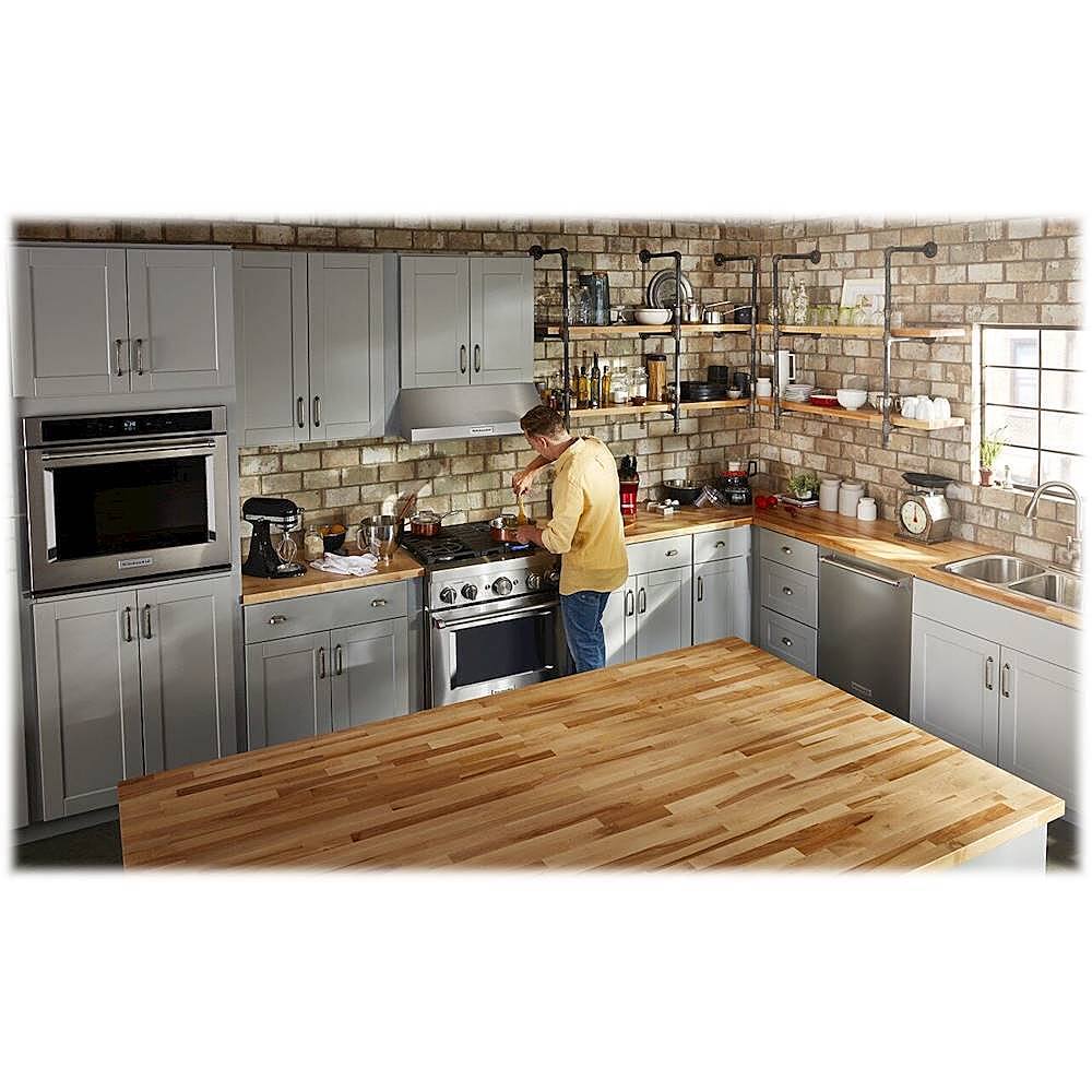 Alt View 17. KitchenAid - 4.1 Cu. Ft. Freestanding Dual Fuel True Convection Range with Self-Cleaning - Stainless steel.