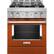 Front. KitchenAid - Commercial-Style 4.1 Cu. Ft. Slide-In Gas True Convection Range with Self-Cleaning - Scorched Orange.