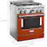 Alt View 15. KitchenAid - Commercial-Style 4.1 Cu. Ft. Slide-In Gas True Convection Range with Self-Cleaning - Scorched Orange.