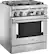 Angle. KitchenAid - Commercial-Style 4.1 Cu. Ft. Slide-In Gas True Convection Range with Self-Cleaning - Stainless steel.