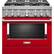 Front. KitchenAid - 5.1 Cu. Ft. Freestanding Dual Fuel True Convection Range with Self-Cleaning - Passion Red.