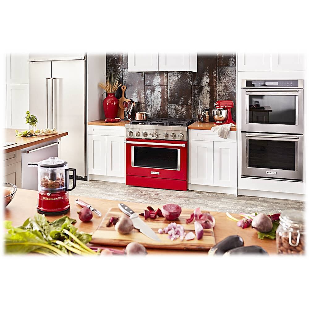 Alt View 17. KitchenAid - 5.1 Cu. Ft. Freestanding Dual Fuel True Convection Range with Self-Cleaning - Passion Red.