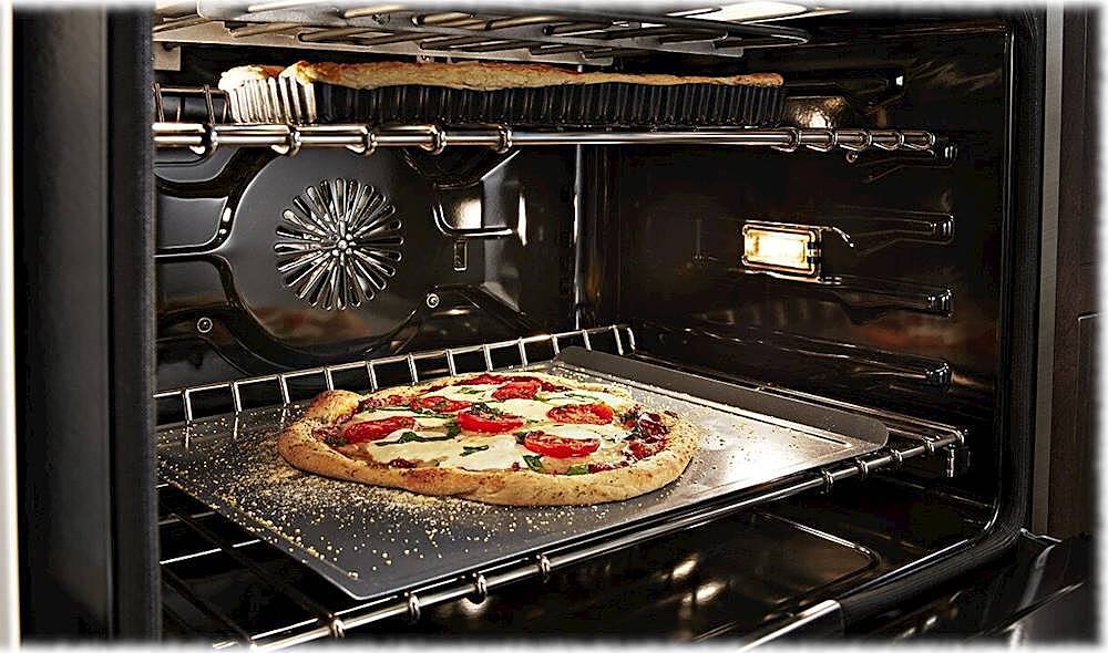 Alt View 17. KitchenAid - Commercial-Style 6.3 Cu. Ft. Freestanding Double Oven Dual-Fuel True Convection Range with Self-Cleaning - Milkshake.