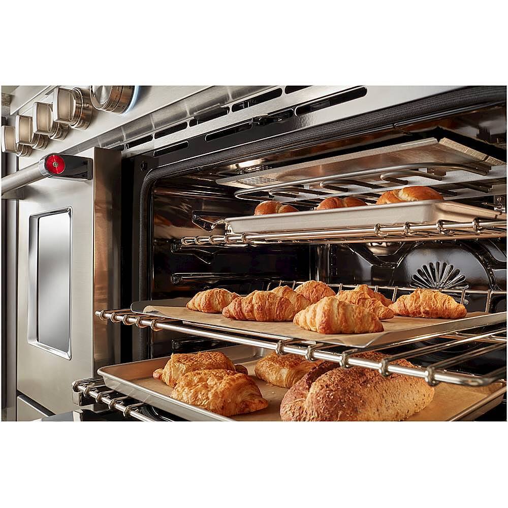 Alt View 13. KitchenAid - Commercial-Style 6.3 Cu. Ft. Freestanding Double Oven Dual-Fuel True Convection Range with Self-Cleaning - Stainless steel.