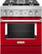 Front. KitchenAid - 4.1 Cu. Ft. Freestanding Dual Fuel True Convection Range with Self-Cleaning - Passion Red.