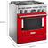Alt View 12. KitchenAid - 4.1 Cu. Ft. Freestanding Dual Fuel True Convection Range with Self-Cleaning - Passion Red.