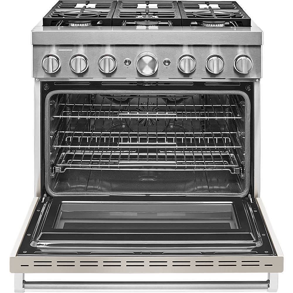 Alt View 13. KitchenAid - 5.1 Cu. Ft. Freestanding Dual Fuel True Convection Range with Self-Cleaning - Milkshake.