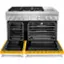 Alt View 11. KitchenAid - Commercial-Style 6.3 Cu. Ft. Freestanding Double Oven Dual-Fuel True Convection Range with Self-Cleaning - Yellow Pepper.