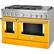 Left. KitchenAid - Commercial-Style 6.3 Cu. Ft. Freestanding Double Oven Dual-Fuel True Convection Range with Self-Cleaning - Yellow Pepper.