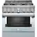 Front. KitchenAid - Commercial-Style 5.1 Cu. Ft. Slide-In Gas True Convection Range with Self-Cleaning - Misty Blue.