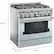 Alt View 11. KitchenAid - Commercial-Style 5.1 Cu. Ft. Slide-In Gas True Convection Range with Self-Cleaning - Misty Blue.