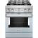 Front. KitchenAid - Commercial-Style 4.1 Cu. Ft. Slide-In Gas True Convection Range with Self-Cleaning - Misty Blue.