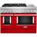 Front. KitchenAid - Commercial-Style 6.3 Cu. Ft. Freestanding Double Oven Dual-Fuel True Convection Range with Self-Cleaning - Passion Red.