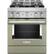 Front. KitchenAid - Commercial-Style 4.1 Cu. Ft. Slide-In Gas True Convection Range with Self-Cleaning - Avocado Cream.