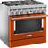 Angle. KitchenAid - 5.1 Cu. Ft. Freestanding Dual Fuel True Convection Range with Self-Cleaning - Scorched Orange.
