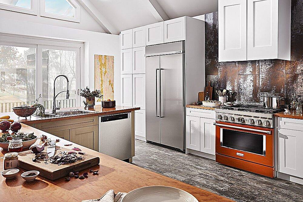 Alt View 20. KitchenAid - 5.1 Cu. Ft. Freestanding Dual Fuel True Convection Range with Self-Cleaning - Scorched Orange.