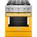 Front. KitchenAid - Commercial-Style 4.1 Cu. Ft. Slide-In Gas True Convection Range with Self-Cleaning - Yellow Pepper.