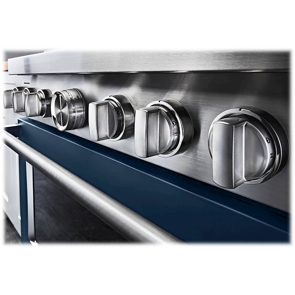 Alt View 15. KitchenAid - 5.1 Cu. Ft. Freestanding Dual Fuel True Convection Range with Self-Cleaning - Ink Blue.