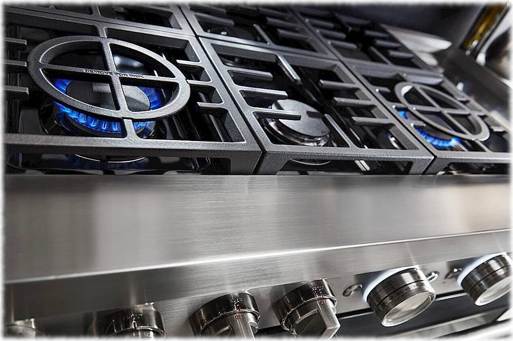 Alt View 16. KitchenAid - Commercial-Style 6.3 Cu. Ft. Freestanding Double Oven Dual-Fuel True Convection Range with Self-Cleaning - Imperial Black.