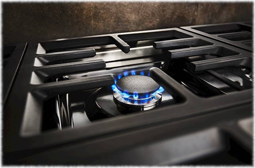 Alt View 19. KitchenAid - Commercial-Style 6.3 Cu. Ft. Freestanding Double Oven Dual-Fuel True Convection Range with Self-Cleaning - Imperial Black.