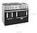 Alt View 22. KitchenAid - Commercial-Style 6.3 Cu. Ft. Freestanding Double Oven Dual-Fuel True Convection Range with Self-Cleaning - Imperial Black.