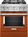 Front. KitchenAid - 4.1 Cu. Ft. Freestanding Dual-Fuel True Convection Range with Self-Cleaning - Scorched Orange.