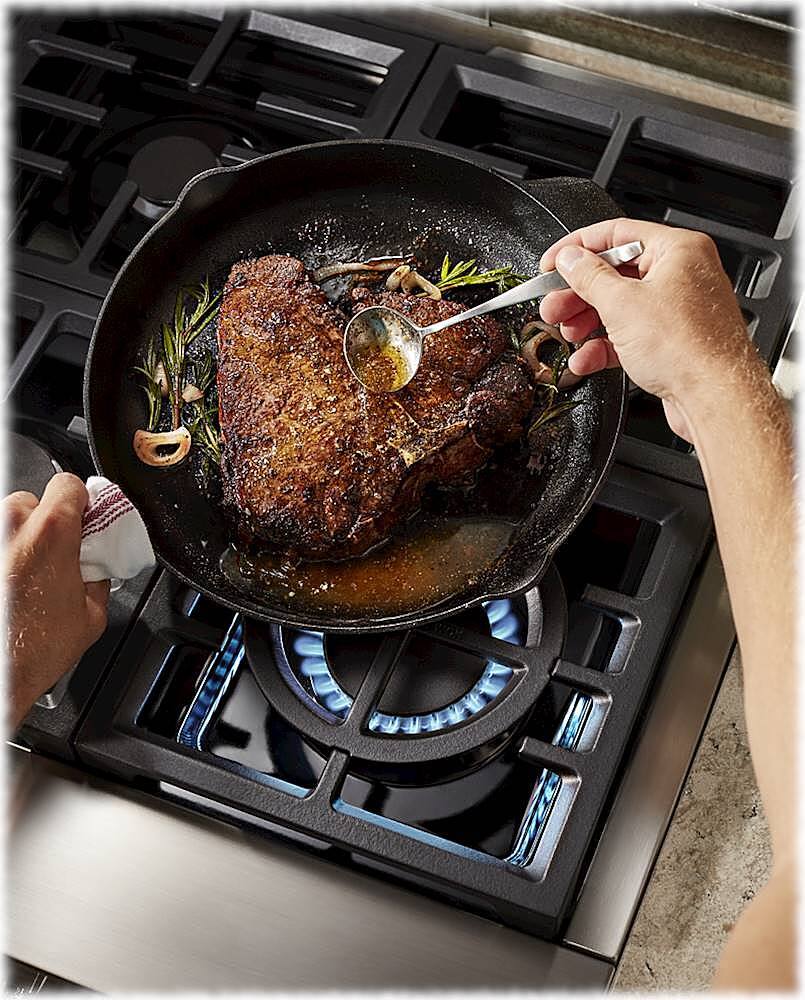 Alt View 13. KitchenAid - 5.1 Cu. Ft. Freestanding Dual Fuel True Convection Range with Self-Cleaning - Stainless steel.