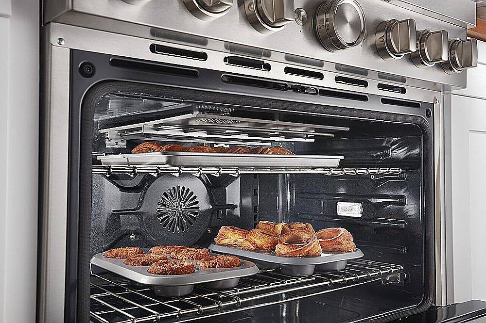 Alt View 18. KitchenAid - 5.1 Cu. Ft. Freestanding Dual Fuel True Convection Range with Self-Cleaning - Stainless steel.