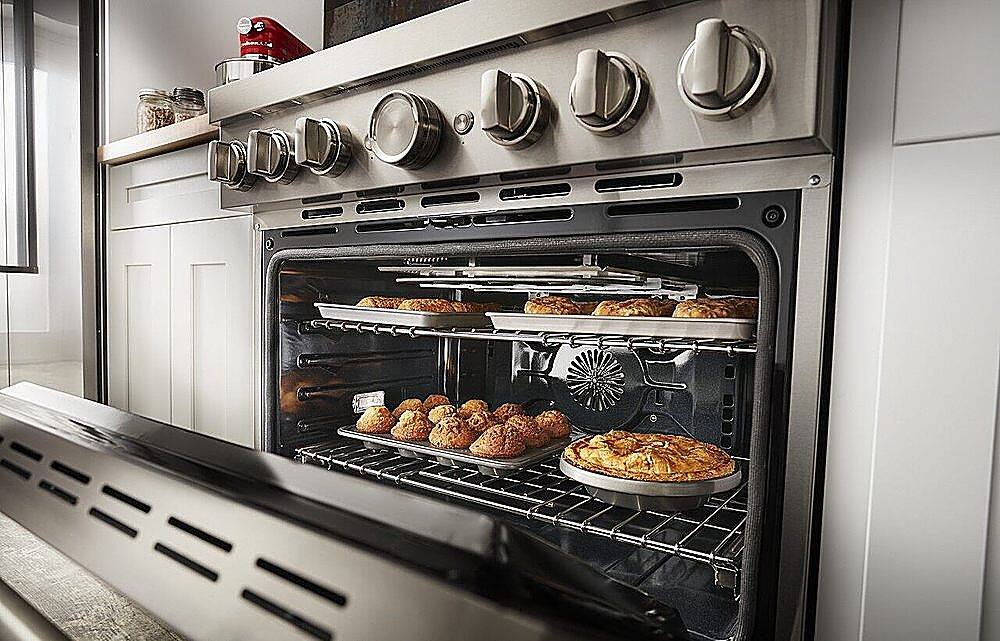 Alt View 19. KitchenAid - 5.1 Cu. Ft. Freestanding Dual Fuel True Convection Range with Self-Cleaning - Stainless steel.