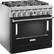 Angle. KitchenAid - 5.1 Cu. Ft. Freestanding Dual Fuel True Convection Range with Self-Cleaning - Imperial Black.