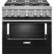 Front. KitchenAid - 5.1 Cu. Ft. Freestanding Dual Fuel True Convection Range with Self-Cleaning - Imperial Black.