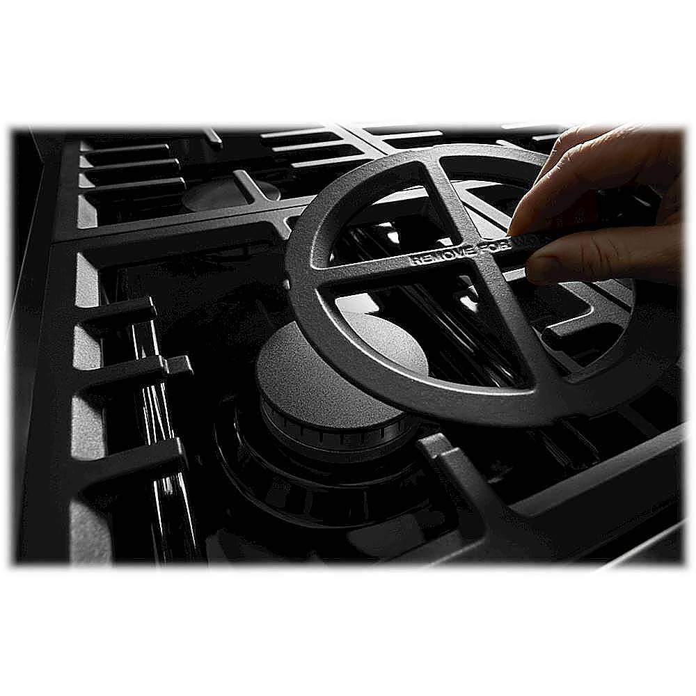 Alt View 15. KitchenAid - 5.1 Cu. Ft. Freestanding Dual Fuel True Convection Range with Self-Cleaning - Imperial Black.