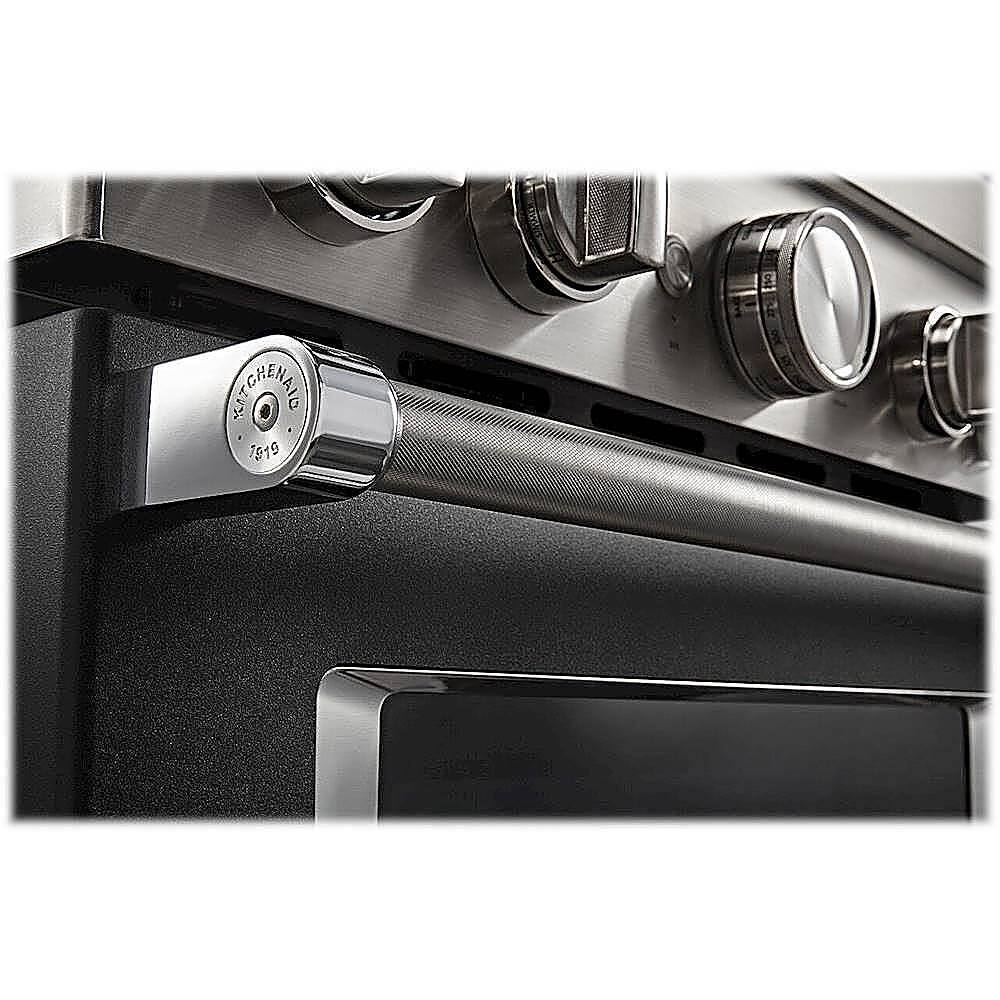 Alt View 16. KitchenAid - 5.1 Cu. Ft. Freestanding Dual Fuel True Convection Range with Self-Cleaning - Imperial Black.
