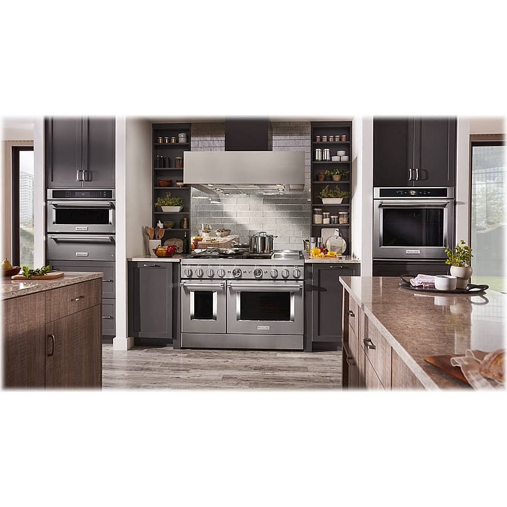 Alt View 21. KitchenAid - 6.3 Cu. Ft. Freestanding Double-Oven Gas True Convection Range with Self-Cleaning - Stainless steel.