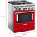 Alt View 16. KitchenAid - Commercial-Style 4.1 Cu. Ft. Slide-In Gas True Convection Range with Self-Cleaning - Passion Red.